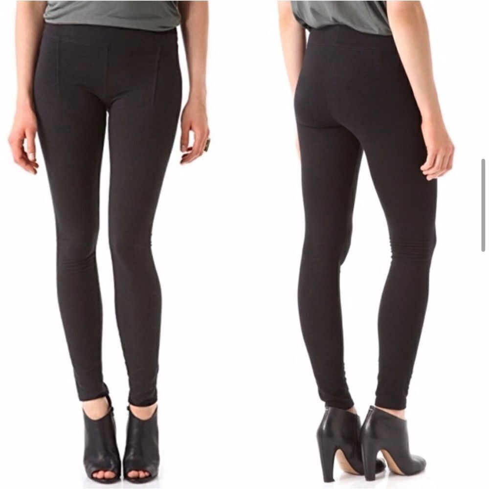 Helmut Lang Cocoon Cotton-Blend Black Legging- Size Small